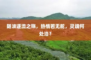 随波逐流之殇，热情若无舵，灵魂何处泊？