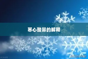 寒心酸鼻的解释