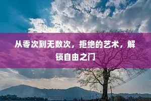 从零次到无数次，拒绝的艺术，解锁自由之门