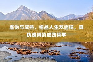 虚伪与成熟，细品人生双面镜，真伪难辨的成熟哲学