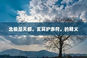 北极是天都。玄冥护赤符。的释义