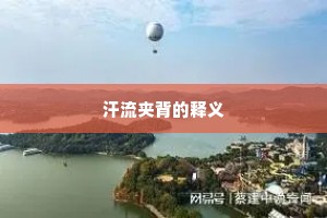 汗流夹背的释义