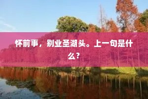 怀前事，别业圣湖头。上一句是什么？