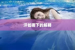 汗如雨下的解释