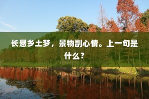 长悬乡土梦，景物副心情。上一句是什么？