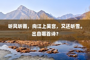 听风听雨，向江上吴宫，又还听雪。出自哪首诗？