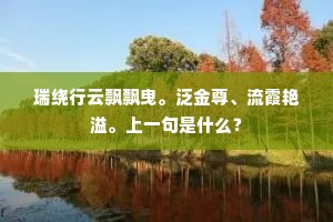 瑞绕行云飘飘曳。泛金尊、流霞艳溢。上一句是什么？