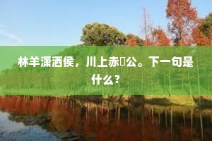 林羊潇洒侯，川上赤鯶公。下一句是什么？