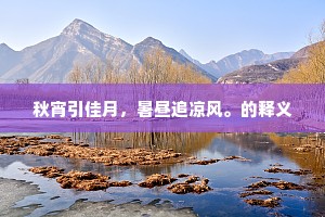 秋宵引佳月，暑昼追凉风。的释义