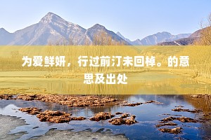 为爱鲜妍，行过前汀未回棹。的意思及出处