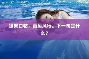 狸奴白牯，雷厉风行。下一句是什么？