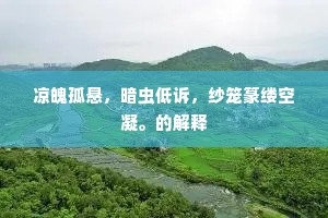 凉魄孤悬，暗虫低诉，纱笼篆缕空凝。的解释