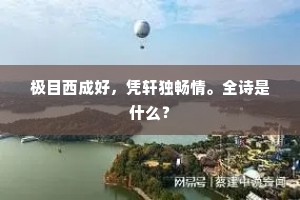 极目西成好，凭轩独畅情。全诗是什么？