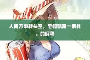 人间万事转头空，皂帽飘萧一病翁。的解释