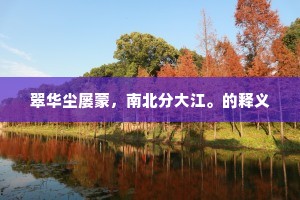 翠华尘屡蒙，南北分大江。的释义