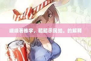 峨峨著栋宇，昭昭示民知。的解释
