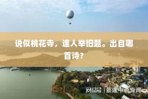 说似桃花寺，逢人举旧题。出自哪首诗？