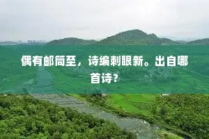 偶有邮筒至，诗编刺眼新。出自哪首诗？
