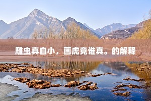 雕虫真自小，画虎竟谁真。的解释