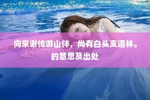 向来谢传游山伴，尚有白头支道林。的意思及出处
