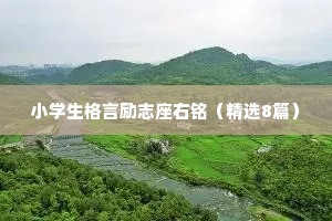小学生格言励志座右铭（精选8篇）