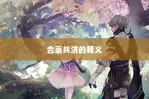 合衷共济的释义