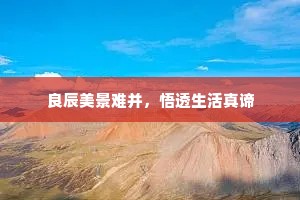 良辰美景难并，悟透生活真谛