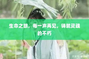 生命之旅，每一声再见，铸就灵魂的不朽