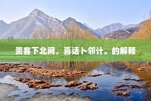 贵客下北阙，喜话卜邻计。的解释