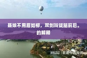 聂娘不用眉如柳，双剑玲珑脑前后。的解释