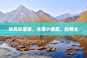 秋风吹暮夜，半落小蛾眉。的释义