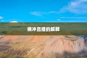 横冲直撞的解释