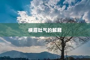 横眉吐气的解释