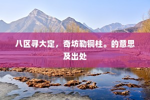 八区寻大定，奇坊勒铜柱。的意思及出处