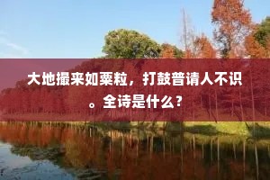 大地撮来如粟粒，打鼓普请人不识。全诗是什么？