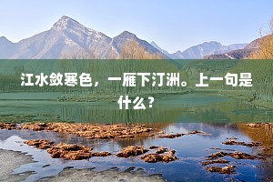 江水敛寒色，一雁下汀洲。上一句是什么？