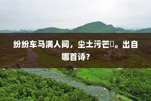 纷纷车马满人间，尘土污芒屩。出自哪首诗？
