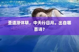 圣道渐休明，中天行日月。出自哪首诗？