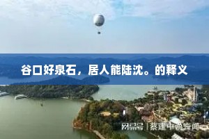 谷口好泉石，居人能陆沈。的释义