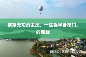 横草无功负主恩，一生强半卧衡门。的解释