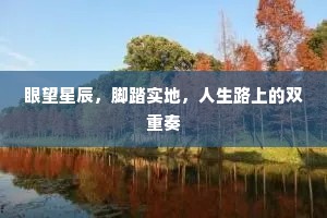 眼望星辰，脚踏实地，人生路上的双重奏