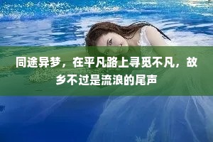 同途异梦，在平凡路上寻觅不凡，故乡不过是流浪的尾声
