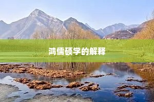 鸿儒硕学的解释