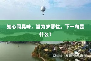 知心同臭味，岂为岁寒忧。下一句是什么？