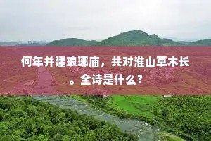 何年并建琅琊庙，共对淮山草木长。全诗是什么？