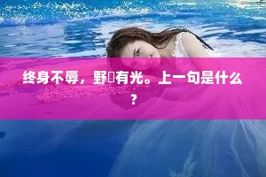 终身不辱,野箓有光。上一句是什么? 终身不辱,野箓有光。上一句是什么?