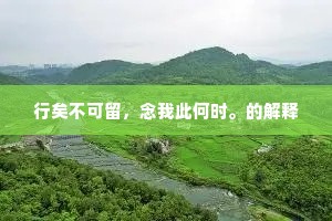 行矣不可留,念我此何时。的解释 行矣不可留,念我此何时。的解释