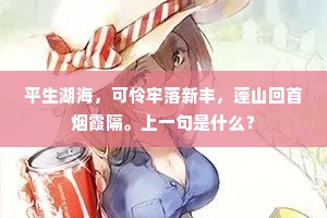 平生湖海，可怜牢落新丰，蓬山回首烟霞隔。上一句是什么？