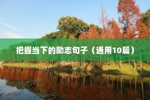 把握当下的励志句子（通用10篇）