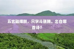 五言融摆脱，只字斗骁腾。出自哪首诗？